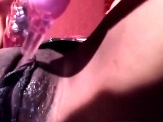 Black Girl's Orgasm and Squirting Contractions Close-Up