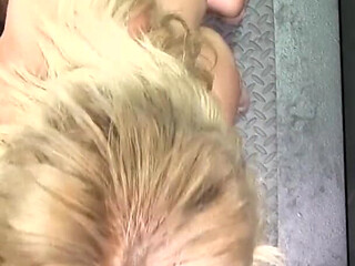 Busty blonde cougar Alyssa Lynn can't get enough cum in gloryhole - Part 2 POV