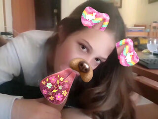 Latina Sucking Big Cock with Snap Filter