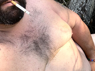 Fat Bear Smoking and Jacking on a Hike