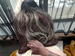 POV fucking my first BBC in a hotel room with window view