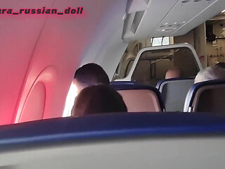 Flight on a Plane Quick Orgasm in the Plane Bathroom.the Stewardess Almost Caught Me.