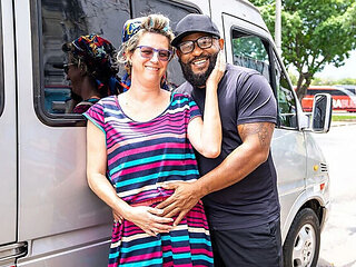 Busty Mature Granny Takes Hard Anal BBC in Van - Rough Doggy Style Fuck