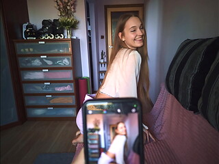 Sexy Step Sister Asks For Help Taking Erotic Photos For Her Boyfriend