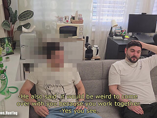 Young Guy Plumber Fucks Me After I Suck Him and He Let's Me Cum on Him