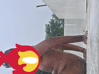 Mallu Man Nude Masturbation In Rain