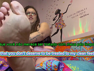 Feet Humiliation by Brazilian BBW Goddess