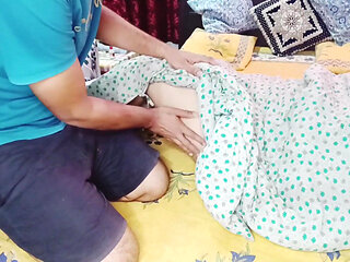 Husband and Wife Enjoying the Evening of Winter