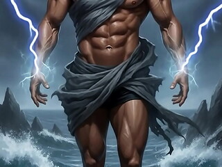 Zeus show you storm !(AI-generated)