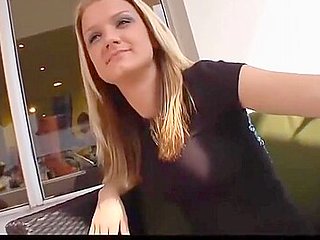 Shy blonde teen 18+ is talked into make a sextape