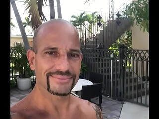 OUTSIDE BY THE POOL
