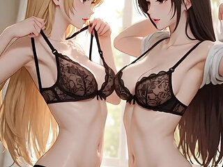 Models removing their top