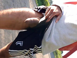 Young Exhibitionist Shows His Cock While Walking