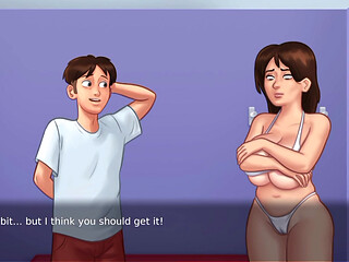 MILF STEP-MOM WAS SURPRISED! I FUCK HER IN SWIMSUIT! SUMMER TIME SAGA