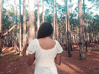 Busty Latina Teen Fucks in Forest - Amateur Outdoor Sex