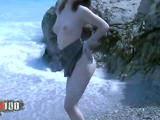 Emy: Pretty Brunette Emy Doing a Strip