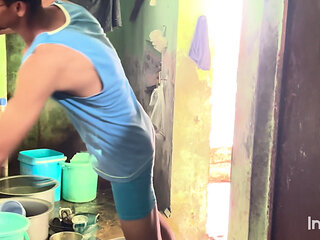 Indian boy masturbating in a room