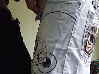 Two Girlfriends Masturbate and Cum in Jeans