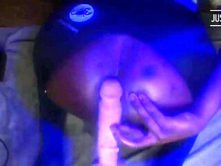 Big Chocolate Booty Under Blue Lights.yes Please