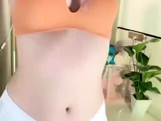 Adorable Japanese teen Izumi Koizumis pussy toyed until