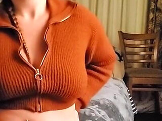 I Fucked My Self for My 64F Lesbian Soccer Coach in Her Sweater & Gave Her the Video