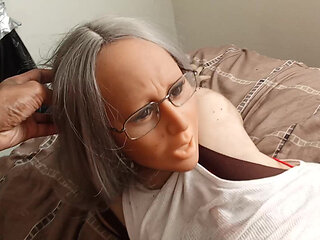 My Nasty Next-Door Neighbor! (My Gray-Haired, Old-Lady Ex-Stripper Who Lives Next Door) Face-Fucking!