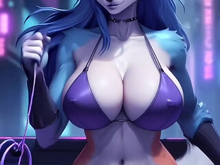 cyberpunk furry hot girl (Ai model)