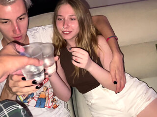 At the party, my boyfriend and I tried our friend's