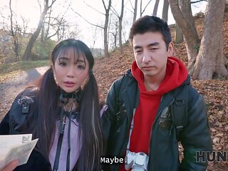 Buxom Japanese Fucked While Cuckold Watches - Pov