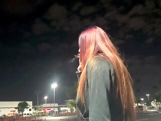 Italian Milf Artemisia Love Outdoor Smoking Fetish Late at night in Los Angeles Long hair Fetish
