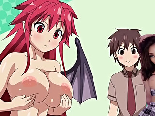 VAMPIRA TETONA SE LA COJEN ENTRE TRES - Itadaki! Seieki HENTAI - Ep 1