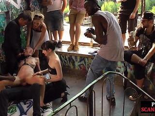 Seductive Vixen Humiliated and Overwhelmed in Public Play