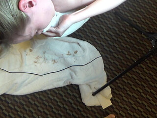 Kinky Blonde Rebel Rhyder Throat Bulge and Throatpie