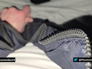 German boy with precum in gray CK jerks off in the car until fat cumshot - PhantomGentX