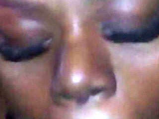 Big Booty Ebony BBW Sucks BBC with Sloppy Deepthroat and Facial Cumshot