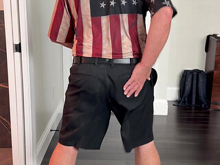 What does daddy wear under his golfing outfit?