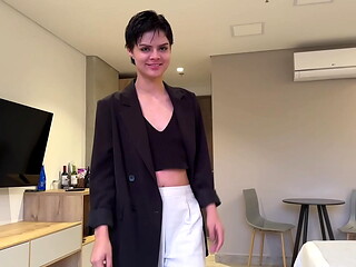 Petite Short Hair Teen Secretary Fucks her Boss - POV Sex