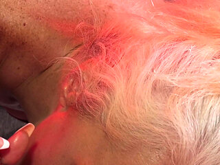 Blonde MILF Worships Cock with Sloppy Blowjob