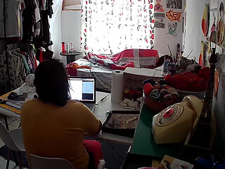 Stepfather on the Stepdaughter While Doing Homeoffice
