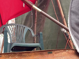 PISSING PUSSY HANA SEXY IN COLD AIR RECORD VIDEO PISS ON THE FIRE TANK