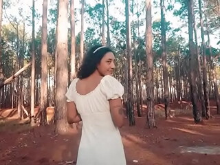Natural Tits Latina Cinderela got filled at public park - Nati Camargo
