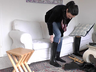 Boot Change and Smelling Black Socks POV, Lady Victoria Valente