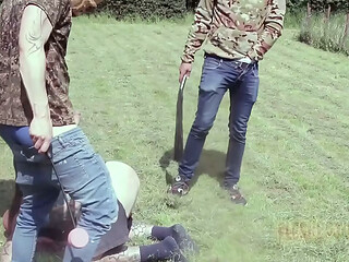 Nasty Gangbang Session In The Backyard