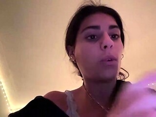 European amateur redhead masturbates on webcam