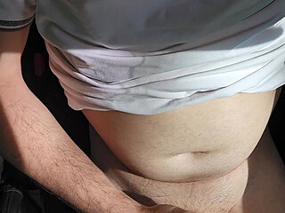 Jerking off in a car