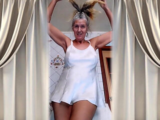 Hot Housewife Lukerya in the Kitchen