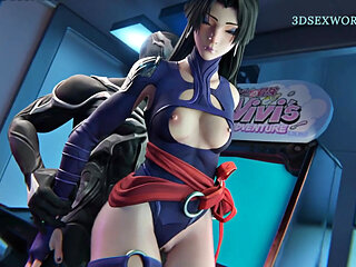 The Misunderstanding: Psylocke X Venom (3D Anime Porn)