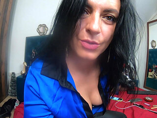 Milfycalla - Foot Fetish & Leather Pants Tease in Bed - Episode 315 (solo)
