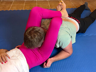 Defeated in Wrestling Headscissors Made to Smell Pussy