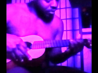 Purple lights while naked 5